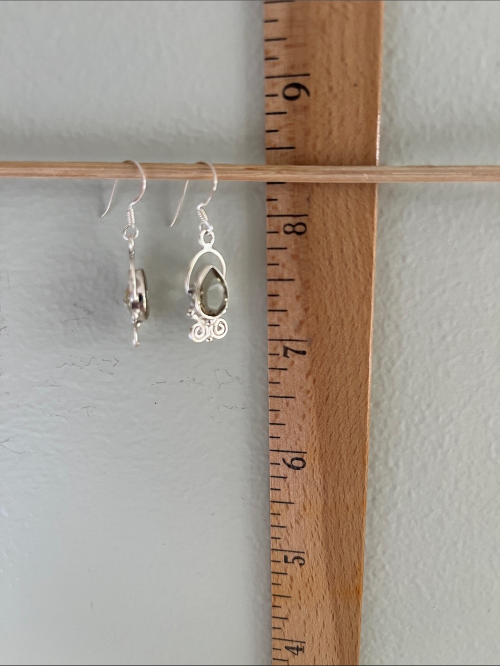 Sterling Silver Lemon Quartz Drop Earrings - Picture 4 of 4